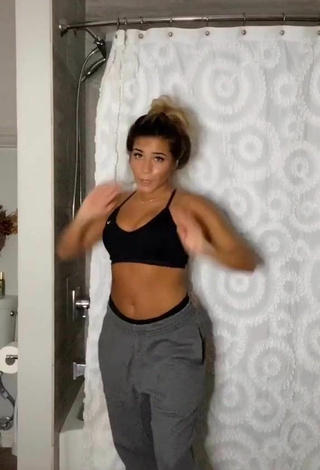 3. Sexy Camryn Cordova Shows Cleavage in Black Sport Bra and Bouncing Boobs