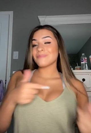 4. Sexy Camryn Cordova Shows Cleavage in Olive Top