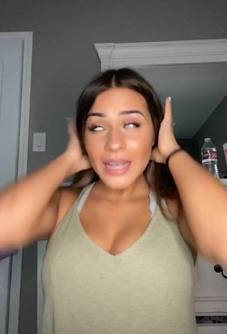 5. Sexy Camryn Cordova Shows Cleavage in Olive Top