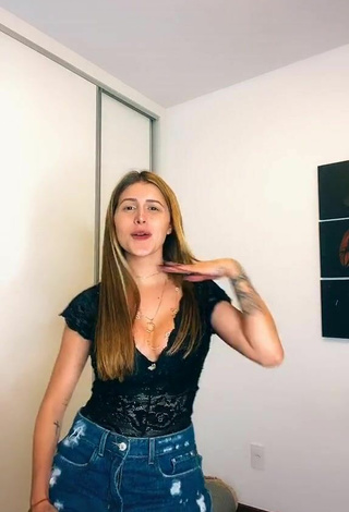3. Sweetie Ca Garcia Shows Cleavage in Black Top and Bouncing Boobs