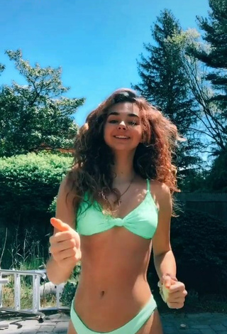Fine Chrissy Corsaro in Sweet Light Green Bikini