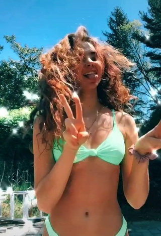 5. Fine Chrissy Corsaro in Sweet Light Green Bikini