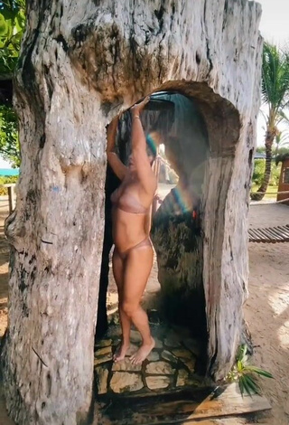 4. Sexy Cláudia Raia in Beige Bikini