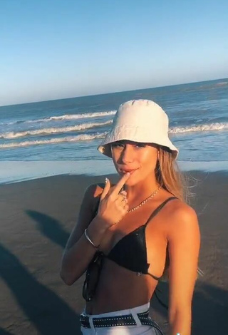 3. Sexy Coty Piozzi in Black Bikini Top at the Beach