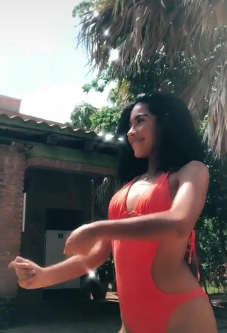 3. Sexy Dayana in Orange Swimsuit