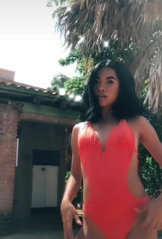 4. Sexy Dayana in Orange Swimsuit