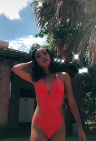 6. Sexy Dayana in Orange Swimsuit