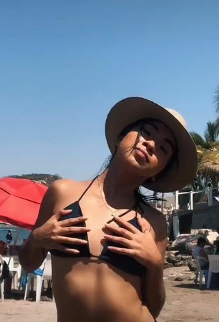 2. Hot Dayana in Black Bikini at the Beach