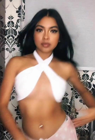 2. Sexy Dayana in White Crop Top