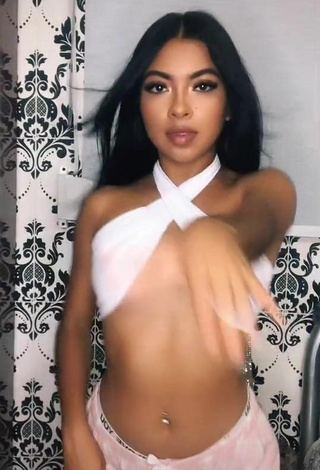 3. Sexy Dayana in White Crop Top