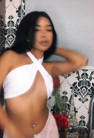 4. Sexy Dayana in White Crop Top