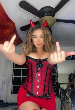 3. Sexy Devenity Perkins in Red Corset