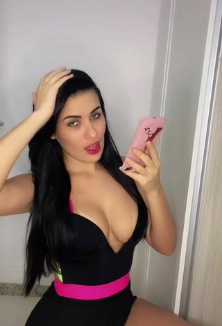 3. Hot Dine Azevedo Shows Cleavage in Overall