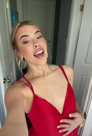 3. Sexy Cynthia Parker in Red Dress