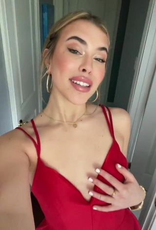 4. Sexy Cynthia Parker in Red Dress
