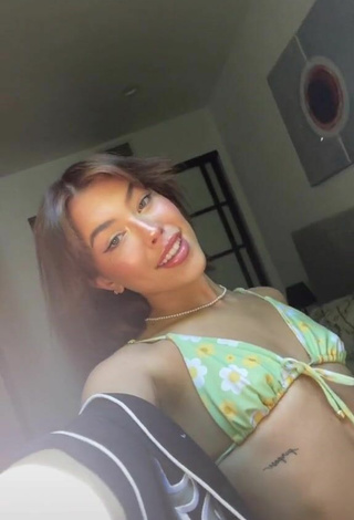 Sexy Cynthia Parker in Floral Bikini Top