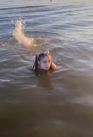 5. Sexy frendtok in Blue Bikini in the Sea