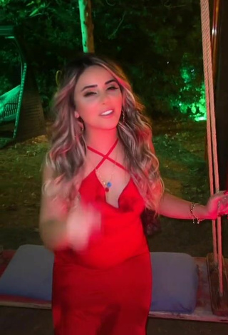 2. Sexy Gizemjelii in Red Dress
