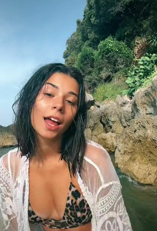 6. Sweetie Jasmin Zangarelli in Leopard Bikini in the Sea