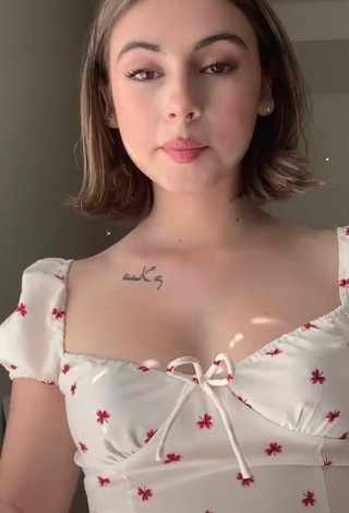 Sexy Ines.roml Shows Cleavage in Dress