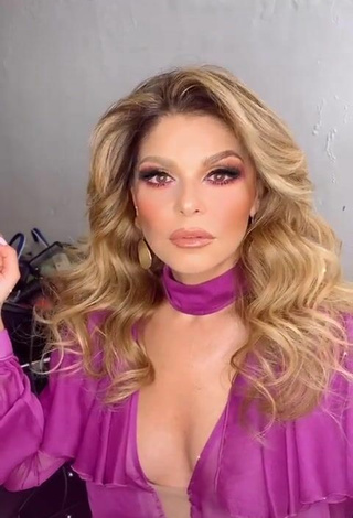 2. Sexy Tati Cantoral Shows Cleavage
