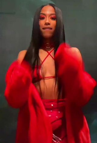 2. Hot Ayzha Nyree in Red Bikini Top