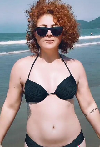 3. Sexy Jessyrobot in Black Bikini at the Beach