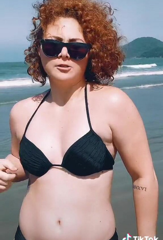 4. Sexy Jessyrobot in Black Bikini at the Beach
