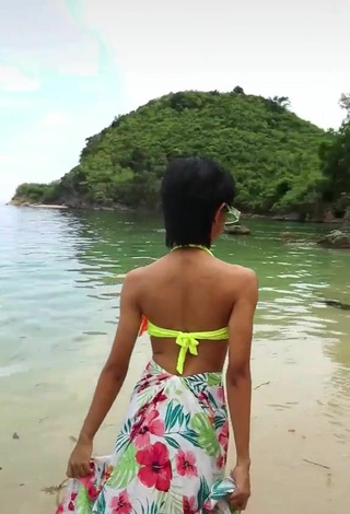 2. Sexy Joyce Glorioso in Bikini Top at the Beach