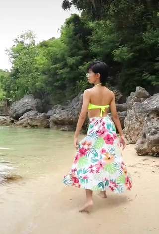 3. Sexy Joyce Glorioso in Bikini Top at the Beach