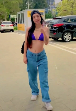 1. Hottie Julia Guerra in Violet Bikini Top
