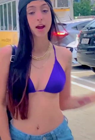 3. Hottie Julia Guerra in Violet Bikini Top