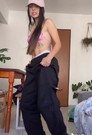 5. Sweetie Julia Guerra Shows Cleavage in Pink Bikini Top