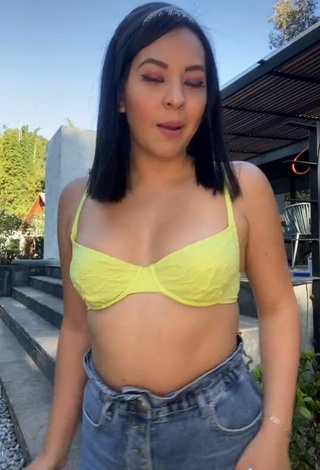 5. Sexy Karen Bustillos in Yellow Bra