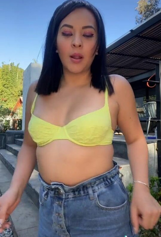 6. Sexy Karen Bustillos in Yellow Bra