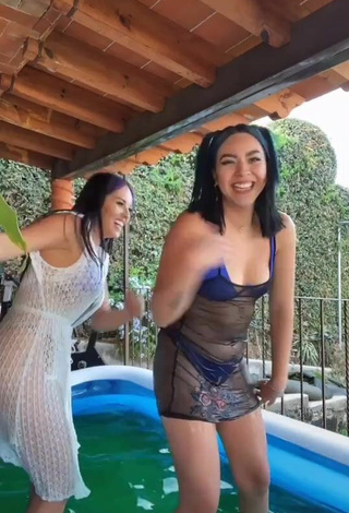5. Sweetie Karen Bustillos  at the Swimming Pool with Bouncing Boobs