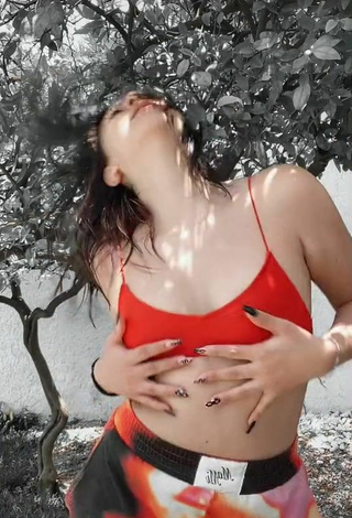 5. Beautiful Karen Bustillos in Sexy Red Bikini Top