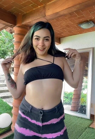 Hot Karen Bustillos in Black Bikini Top