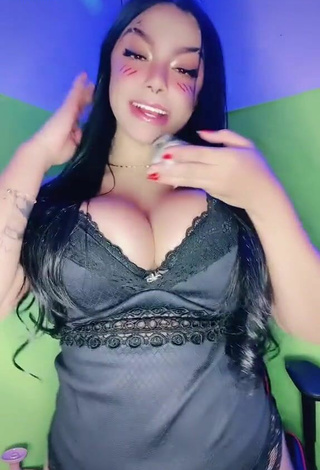 2. Cute Karniello Shows Cleavage in Bodysuit and Bouncing Boobs