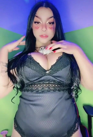 3. Cute Karniello Shows Cleavage in Bodysuit and Bouncing Boobs