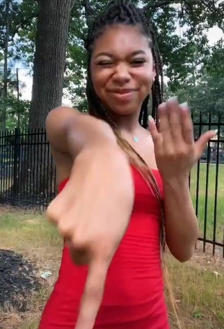 2. Sexy Kyla Drew Simmons in Red Dress and Bouncing Tits