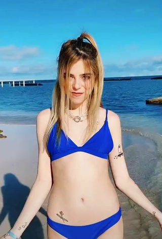 5. Sexy Laila Montero in Blue Bikini at the Beach