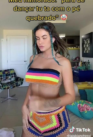 5. Sexy Lais Bianchessi in Striped Crop Top