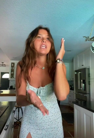 3. Sexy Lexi Hidalgo Shows Cleavage in Floral Sundress and Bouncing Breasts