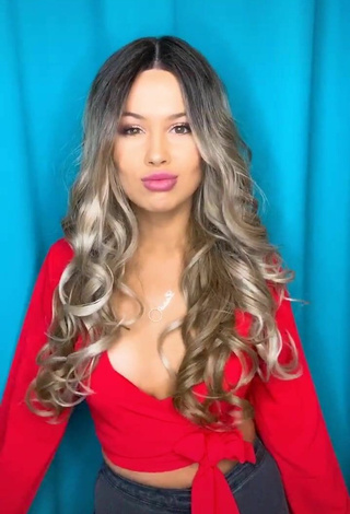 Sexy Liana in Red Crop Top