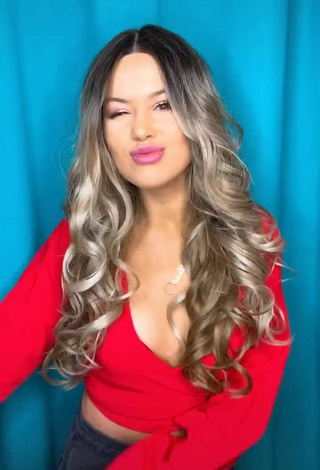 2. Sexy Liana in Red Crop Top