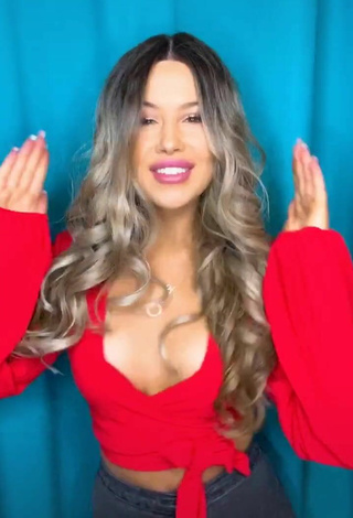 3. Sexy Liana in Red Crop Top