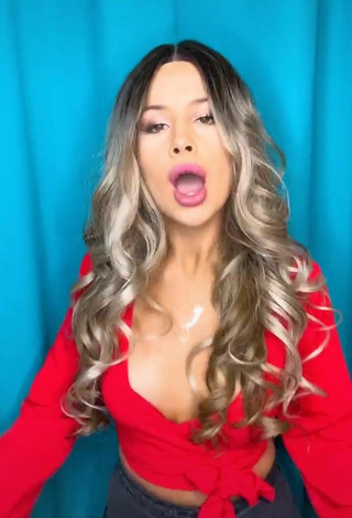 6. Sexy Liana in Red Crop Top