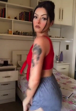 2. Sexy maay_mind in Red Crop Top