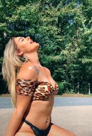 6. Sweetie Makayla Weaver in Leopard Bikini Top